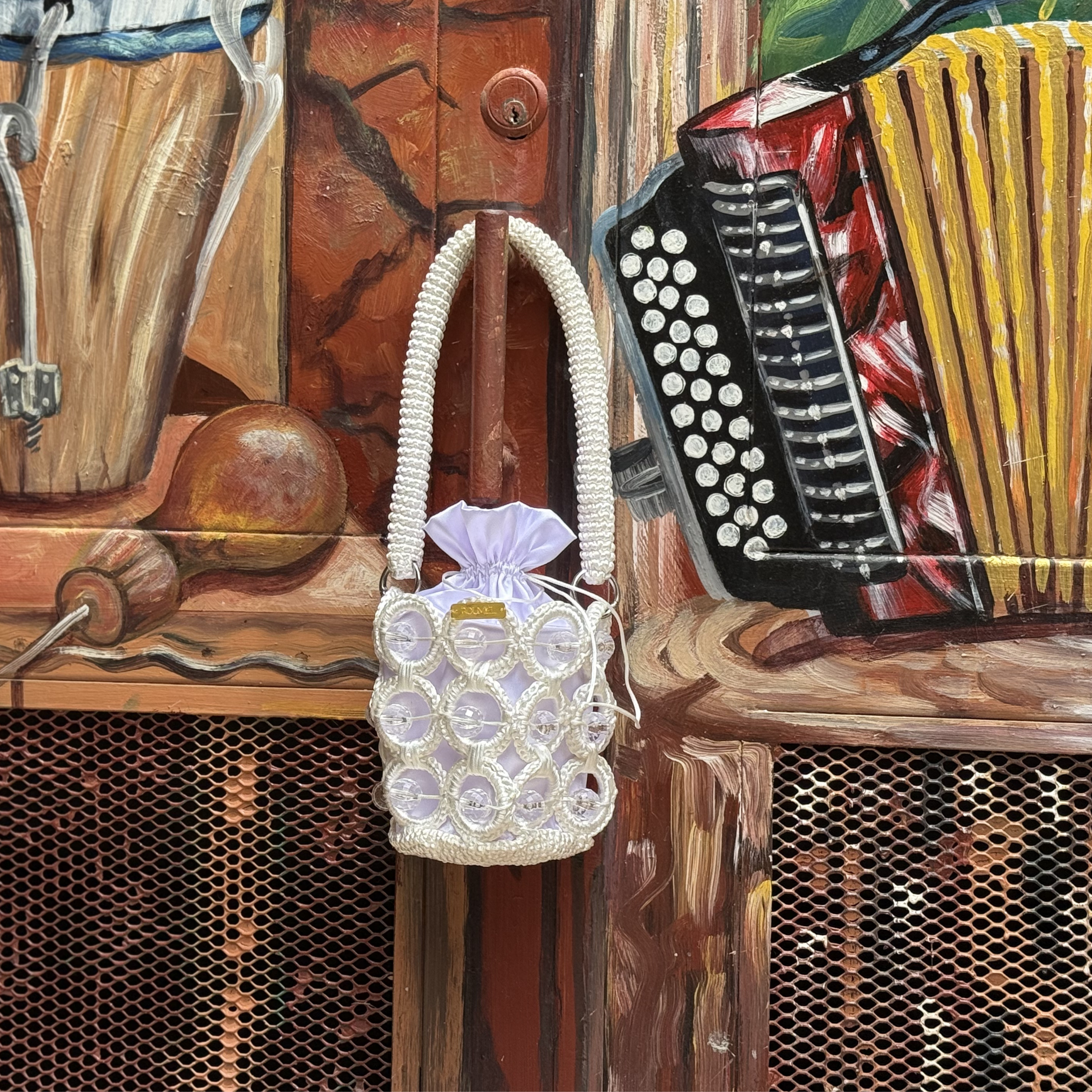 Lucero Blanca Mochila Tejida